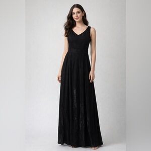 Women's Glittery Black Tie Gown Formal Dress Evening Dress Size Medium